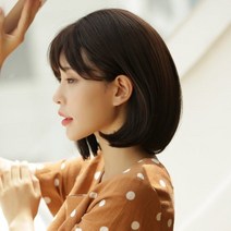 픽앤웨어 여성 패션 단발머리 가발 전체가발, 내츄럴브라운