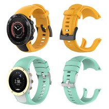 순토 5 밴드 스파르탄 트레이너 WHR 호환 시계줄 Suunto 5 실리콘 스트랩, 오렌지