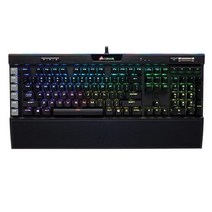 Corsair K95 RGB 플래티넘 기계식 게이밍 키보드 - 프로그래밍 가능한 매크로 키 6개 - USB 패스스루 및 미디어 제어 - 가장 빠른 체리 MX 속도 - RGB LED, MX Speed, Black, Black
