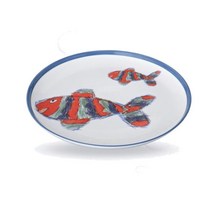 Reichenbach 라이헨바흐 레이첸바흐 Porzellini 블루 플랫 플레이트 접시 그릇 물고기 Fisch 20cm, 1개