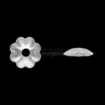 미제 은 비드 캡 장식 A 4.0 mm 10개입 비즈공예, 단품