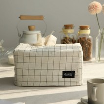 아망떼 뉴그리드 린넨 직사각형 티슈커버