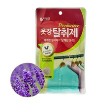 리빙굿 옷장용 탈취제 라벤다향 본품, 2g, 4개