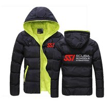 다이빙방풍자켓 웻슈트 프리다이빙슈트 다이빙 방풍자켓Men Winter Jackets Scuba Diving Dive SSI Printed, 01 1_03 L