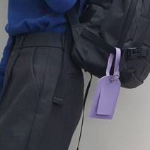 악세사리 캐디백네임택 가방 3D프린팅, 골프백 캐리어 커버형 네임택 퍼플