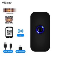 바코드스캐너 QR코드 리더기 Aibecy 2.4G 무선 앰프 USB 유선 연결 핸드, 1D-2D-QR 코드