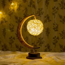 수면등 조명 취침 무드등 초승달 무선 LED 라탄볼, 상세페이지 참조