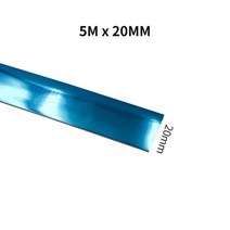 3M/5M 자동차 외부 크롬 바디 스트립 범퍼 자동 도어 보호 몰딩 스타일링 트림 스티커 6MM 8MM 10MM 12MM 15MM 20MM 30MM, 5Mx20MM