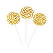 RBBZ party 골드 소용돌이 막대사탕 개별 포장된 빨판 24개 2인치 팝