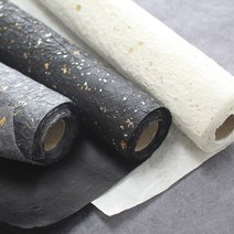 구름한지 구김한지 금은박 2합지 60cm * 2M 수제줌치한지 벽지 포장지 공예용지, 검정