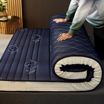 자연 메모리 폼 및 라텍스 슈퍼 소프트 매트리스 느린 리바운드 다다미 가족 침대보 킹 퀸 풀 사이즈 학생, 13 150x200x8CM, 01 blue