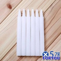 ForU478 다용도 백색 연꽃 양초 6P 제사초 불교용품 밀랍 5개 결혼식 기둥모양