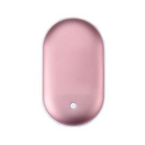 손난로 전기 손난로 휴대용 미니 핸드 워머 2 in 1 usb 충전식 cobblestone pocket 모바일 전원 은행 재사용 가능한 전기 겨울 히터, 5200mah 핑크