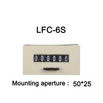 CNC 기계용 카운터 전자기 스위치 잠금 및 리셋 버튼이 있는 플라스틱 바디 LFC6 AC220V, 04 LFC6S