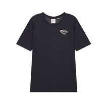 22SS [BIRDS OF CONDOR] 블랙 레터링자수 면 반팔티셔츠 RATS2EBD7BK