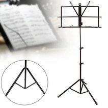 전문 음악 스탠드 북 조절 가능 뮤직 안정적인 접이식 무대 공연 기타 플레이어 초보자용, 한개옵션0