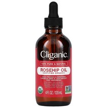 Cliganic Cliganic 100% 순수 및 천연 성분 로즈힙 오일 120ml(4fl oz), 5개