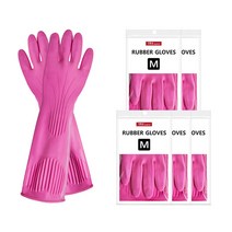 생활을그리다 고무장갑 5켤레 소형 중형 대형 식품용 주방 설거지, 중형 5켤레