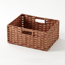 한샘 리빙 라탄st 수납함 브라운 중, 단품