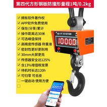 전자크레인 고리저울 스프링 걸이형 계량기 고정밀 톤백저울 기중기 무선 산업용, K 4세대 1ton/0.2kg