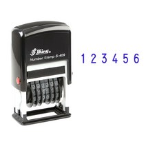 넘버링스탬프 S-409 (25x4mm/6단) / 도장 / 스탬프, 청색