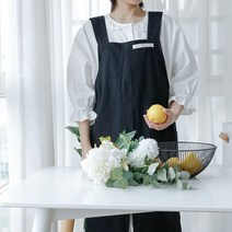 예술 신선한 일본 앞치마 작업복 꽃집 커피 카페 바리스타 신혼부부 선물, 단일사이즈, 블랙 색