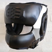 NOVABOXING 노바복싱 813 안면보호용 헤드기어 천연소가죽, 검정