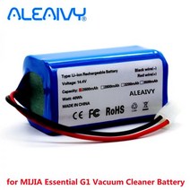 자동차 교체 대용량 Aleaivy-14.4v 2600mAh 충전식 리튬 이온 배터리 MIJIA Mi 로봇 진공 청소기용 필수 G1 청소기 18650 팩, 14.4 볼트_CHINA | 2800mAh