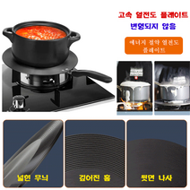 1+1 열전도 플레이트 열전도판 열판 접이식 손잡이 열전도 해동판 균일하게 가열/태움 방지/조리 냄비 바닥 고르지 않음 24cm/28cm 원형 플레이트, 24cm*3, 그레이