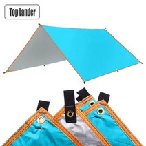 [Top Lander] 3x3 3x4 3x5 Tarp Awning Waterproof Sunshade Ultralight Canopy Sunshade Outdoor Camp, Blue, 3x5m