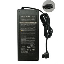 해외 나인봇 원 Z6 Z8 Z10 용 오리지널 충전기 전기 외발 자전거 교체 부품 셀프 발란스 스쿠터 충전기, Black, One Size