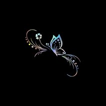 자동차포인트 00407 나비 날개 튜닝스티커, L, 화이트