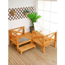조립식 평상 야외 벤치 실내 데크 옥상정자 시골집, 길이 90x 너비 30x 높이 50cm 배색