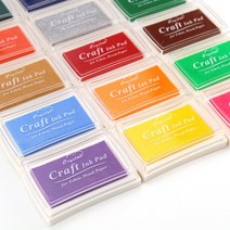 스탬프 패드 잉크 컬러 수성 잉크패드 스탬프잉크, 초록