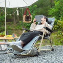 오른 3단 무중력 릴렉스 리클라이너 체어 캠핑 침대의자, 오른 릴렉스체어(체어+베개+매트)