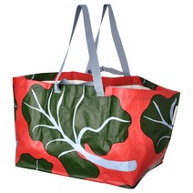 이케아 마리메꼬 콜라보 가방 여행 시장 빨래 대형 타포린백 쇼퍼백 쇼핑백 marimekko, 잎패턴 오렌지/그린 805.426.35