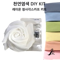 [1인용] 천연염색 DIY 텐셀 쁘띠 스카프 / 자연염색 미니 머플러 체험학습용 만들기 재료 / 13색 택1, 8.회화(카키)