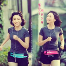 마켓모든 미니 힙백 힙팩 허리 어깨 색 방수 스포츠 운동 조깅 핸드폰 벨트 자전거 남자 여자 크로스 슬링백 러닝 배달 물병 허리쌕 가방 지갑 파우치, 블랙