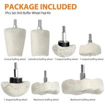 차량 듀얼 광택기 광택패드 폴리셔 7pcs 연마 패드 버핑 휠 키트339957 L6, 01 7pcs339957 L6