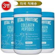 (총 3통) 바이탈 프로틴 콜라겐 펩타이드 무향 unflavored 680g (24oz) X 3통 [ Vital Proteins 미국costco정품/참 좋습니다], 3통, 680그램 24온즈