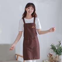 모올글래드 방수 앞치마 심플 간편 턱받이 주방용 업소용 동물병원 미용실 환자 요양병원 재활센터 완전방수, 방수 앞치마(레인보우 브라운)