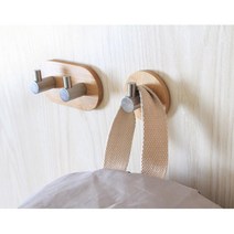 원목후크 인테리어 자투리공간 옷장 행거 문걸이 수납, 더블