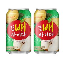 [해태] 갈배사이다 355ml x 24캔 (뚱캔) / 탄산음료, 1세트