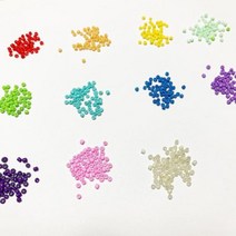 와컴 크런치 슬라임 재료 비즈 공예 칼라씨드비즈 3mm 11종 (500g 대용량), 노랑