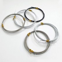 스텐 코팅 와이어 로프 액자걸이 길이연장 줄 부속, 스텐코팅와이어(고하중), 화이트(회백색), 1M, 1개