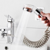 세면대 샤워기 싱크대 주방 수전 욕조 수도꼭지 스프링 더웨이브스토어, C수압상승3모드샤워기