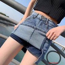 스커트 블랙 데님 스커트 스커트 여성 봄과 여름 패션 스플릿 스커트 바지