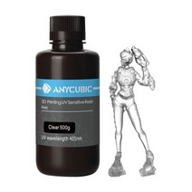 초고속 고정밀 3D프린터 ANYCUBIC-500g UV 수지 LCD 3D 프린터 405nm 액체 광폴리머 민감한 500g 병 인쇄, 06 0.5kg clear