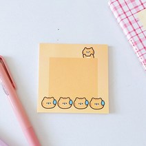 업무용 명품 가죽 다이어리 귀여운 강아지 곰 동물 시리즈 종이 메모 패드 50 매 할 일 목록 저널 노트 페, 06 50