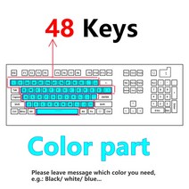 키보드 키캡 세라믹 커스텀 pbt 별도의 싱글 키캡 ABS 더블 샷 104 보조 키 6.25u 스페이스바 Esc Crtl WA, 한개옵션2, 06 48 Keys, 09 Pink Color